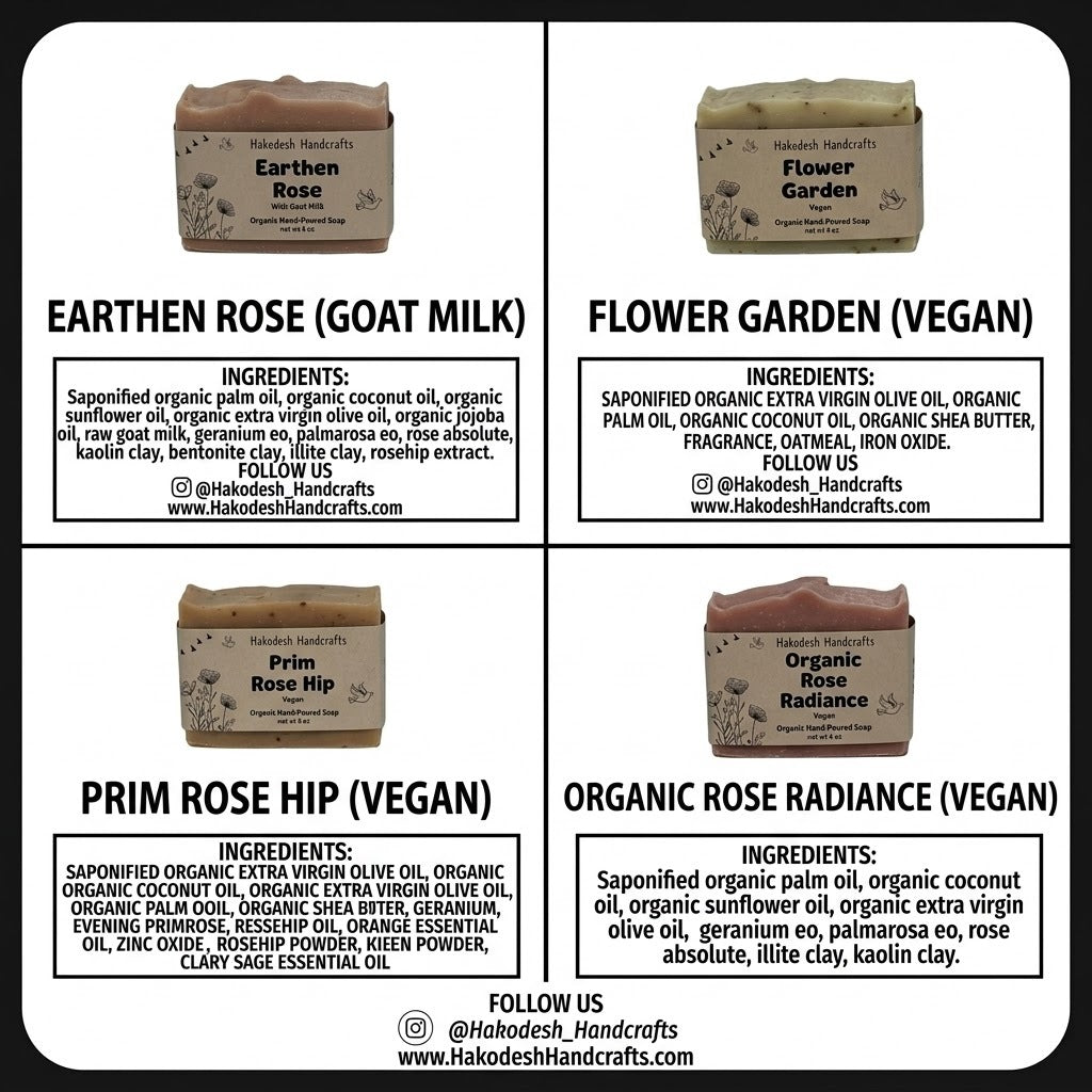 Handmade Floral Soap Gift Set 4-Pack